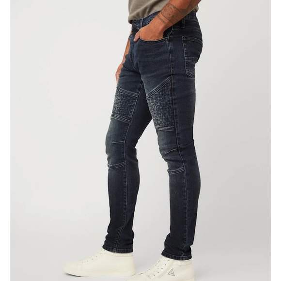 New GUESS Shiloh Moto Super Skinny Jeans SZ 31 - Picture 2 of 4